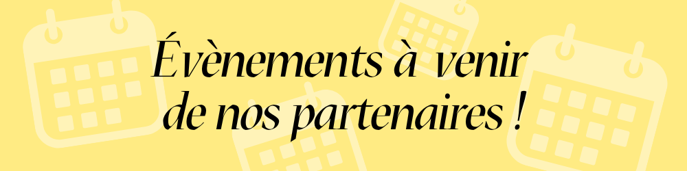 événements à venir partenaires